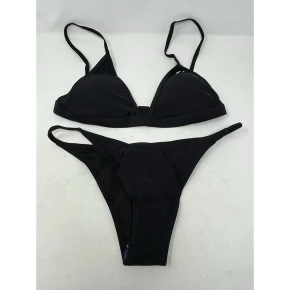 Dixxon Premium Swimwear Womens M Black Tanning Suit Bikini - Picture 1 of 6